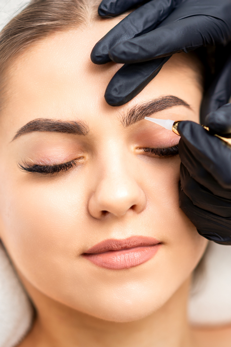 Permanent Makeup on Female Eyebrows